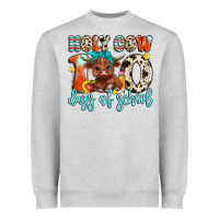Heather Grey holy cow 100 days of school Heavyweight Sweatshirt - Artiststas