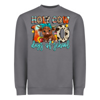 Holy Cow 100 Days Of School Heavyweight Sweatshirt | Teevron