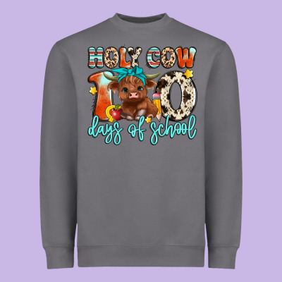 Holy Cow 100 Days Of School Heavyweight Sweatshirt Designed By Artiststas