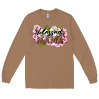 Toasted Coconut Blessed Mama Long Sleeve Tee - LillyAllenDesigns