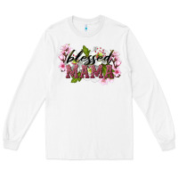 White Blessed Mama Long Sleeve Tee - LillyAllenDesigns