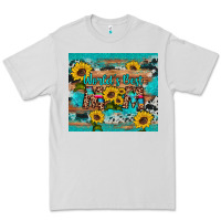 Dove Grey world's best mom sunflower leopard cowhide Premium Tee - Artiststas