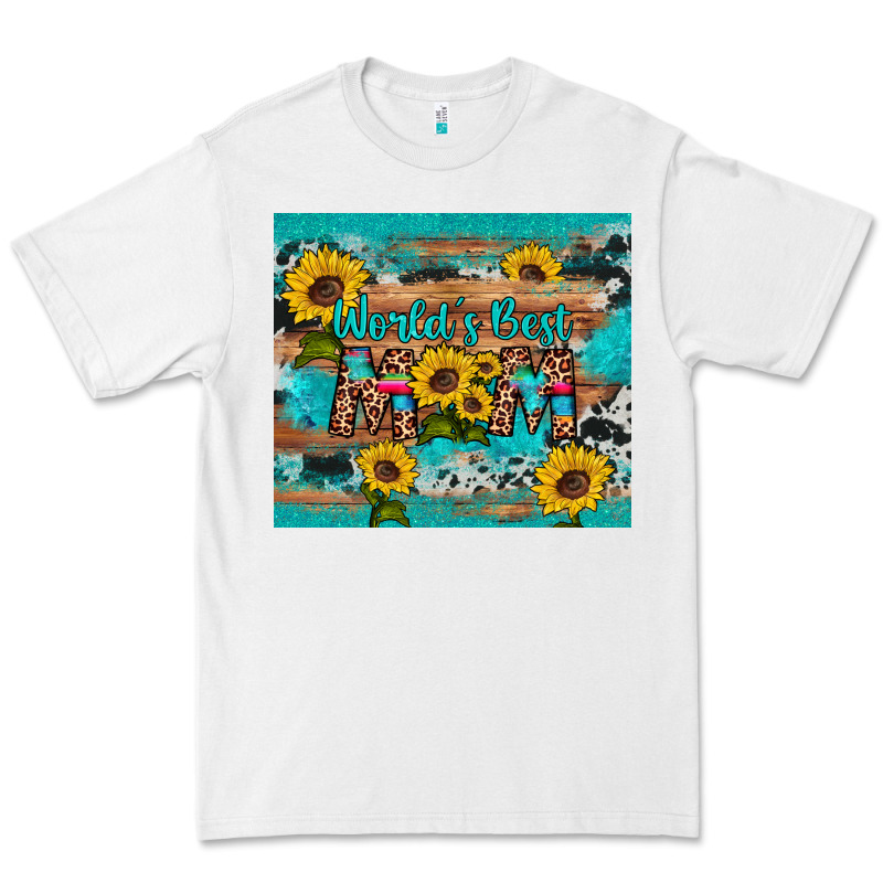 World's Best Mom Sunflower Leopard Cowhide Premium Tee by Artiststas | Teevron