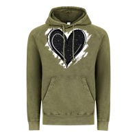 Vintage Olive black glitter heart Vintage Hoodie - Jasminsmagicworld
