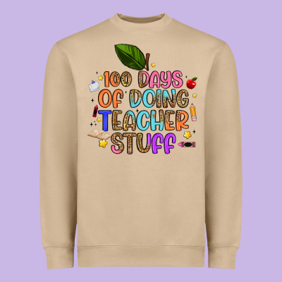 100 Days Of Doing Teacher Stuff Heavyweight Sweatshirt Designed By Artiststas