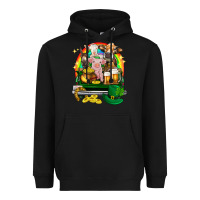 Black St. Patrick's Day farm animals on truck Heavyweight Hoodie - HowdyJamesFarm