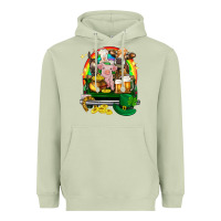 Matcha St. Patrick's Day farm animals on truck Heavyweight Hoodie - HowdyJamesFarm