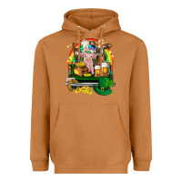 St. Patrick's Day Farm Animals On Truck Heavyweight Hoodie | Teevron