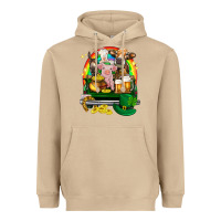 Mushroom St. Patrick's Day farm animals on truck Heavyweight Hoodie - HowdyJamesFarm