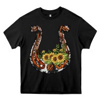 Black horseshoe sunflower Heavy Core Tee - JahusDesignShop