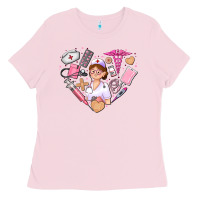 Bubblegum Pink nurse and nurse element heart Ladies Tee - AdoDesignShop
