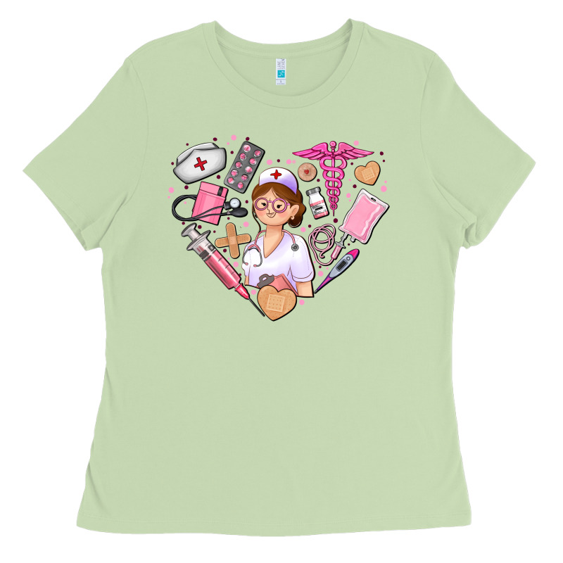 Nurse And Nurse Element Heart Ladies Tee by AdoDesignShop | Teevron