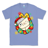 Colony Blue Christmas wreaths cat Classic Tee - MaliasSmallBusiness