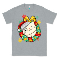Heather Grey Christmas wreaths cat Classic Tee - MaliasSmallBusiness