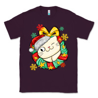 Plum Christmas wreaths cat Classic Tee - MaliasSmallBusiness
