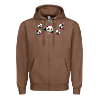 Chestnut cute panda Zipper Hoodie - TumblerDesignByShophia