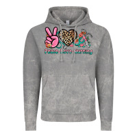 Cloud Rock peace love nursing Vintage Hoodie - NancyCooperArtShop