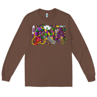 Chestnut CNA Certified Nursing Assistant Mardi Gras Long Sleeve Tee - LillyAllenDesigns