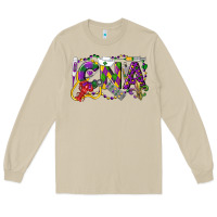 Mushroom CNA Certified Nursing Assistant Mardi Gras Long Sleeve Tee - LillyAllenDesigns