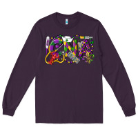 Plum CNA Certified Nursing Assistant Mardi Gras Long Sleeve Tee - LillyAllenDesigns