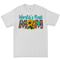 Dove Grey world's best mom sunflower Premium Tee - Artiststas