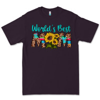 Plum world's best mom sunflower Premium Tee - Artiststas
