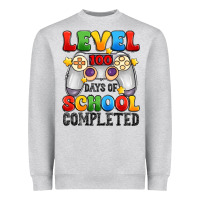 Heather Grey level 100 days of school completed Heavyweight Sweatshirt - Artiststas