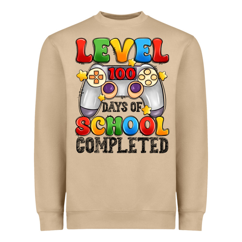Level 100 Days Of School Completed Heavyweight Sweatshirt by Artiststas | Teevron