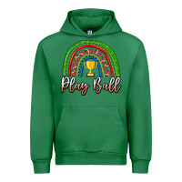 Emerald Play Ball Football Rainbow Urban Hoodie - CowhideDigitalArt