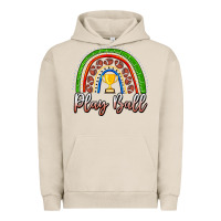 Pigment French Oak Play Ball Football Rainbow Urban Hoodie - CowhideDigitalArt