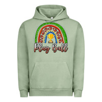 Pigment Oil Green Play Ball Football Rainbow Urban Hoodie - CowhideDigitalArt