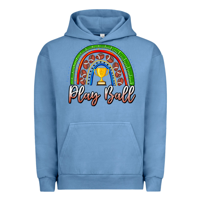 Play Ball Football Rainbow Urban Hoodie by CowhideDigitalArt | Teevron