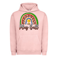 Pigment Salmon Play Ball Football Rainbow Urban Hoodie - CowhideDigitalArt