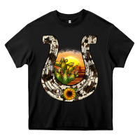 Black horseshoe sunset Heavy Core Tee - JahusDesignShop