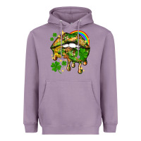 Lavender St. Patrick's Day lips Heavyweight Hoodie - HowdyJamesFarm
