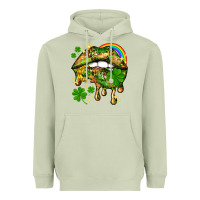 Matcha St. Patrick's Day lips Heavyweight Hoodie - HowdyJamesFarm