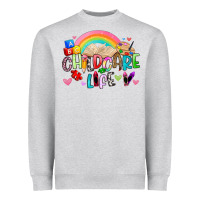 Heather Grey childcare life Heavyweight Sweatshirt - Artiststas