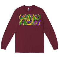 Burgundy Mardi gras colors with leopard Long Sleeve Tee - RanaPortraitStore