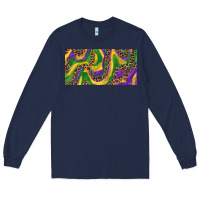 Navy Mardi gras colors with leopard Long Sleeve Tee - RanaPortraitStore