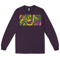 Plum Mardi gras colors with leopard Long Sleeve Tee - RanaPortraitStore