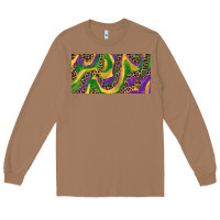 Toasted Coconut Mardi gras colors with leopard Long Sleeve Tee - RanaPortraitStore