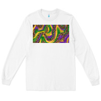 White Mardi gras colors with leopard Long Sleeve Tee - RanaPortraitStore