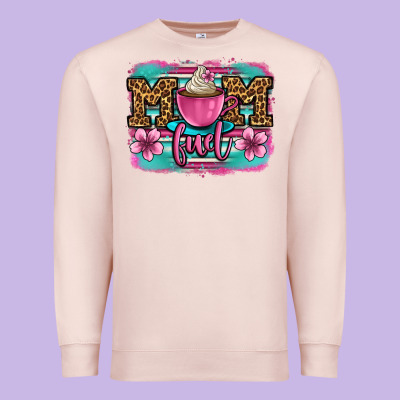 Mom Fuel Coffee Cup Premium Sweatshirt Designed By Oliviacreatesart