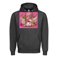 Charcoal Heather pigs Zipper Hoodie - TumblerDesignByShophia