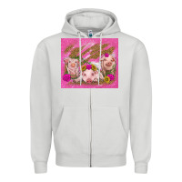 Dove Grey pigs Zipper Hoodie - TumblerDesignByShophia