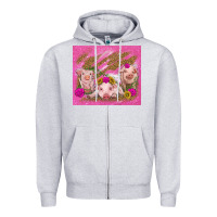 Heather Grey pigs Zipper Hoodie - TumblerDesignByShophia