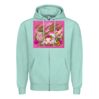 Seafoam pigs Zipper Hoodie - TumblerDesignByShophia