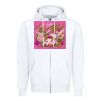White pigs Zipper Hoodie - TumblerDesignByShophia