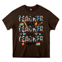 Chocolate Brown teacher teach love inspire Heavy Core Tee - JahusDesignShop