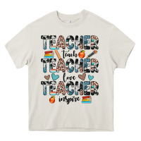 Cream teacher teach love inspire Heavy Core Tee - JahusDesignShop